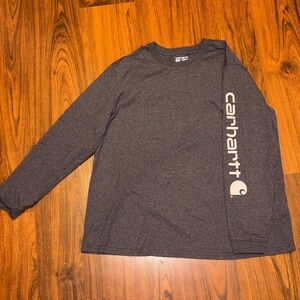 Carhartt Men's Gray Long Sleeve Loose Fit Shirt Sz 1X